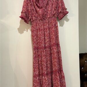 Floral Red Maxi Dress